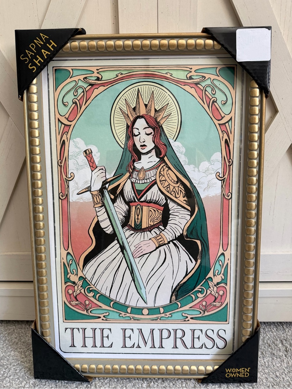 Sapna Shah tarot card the Empress wall art viral